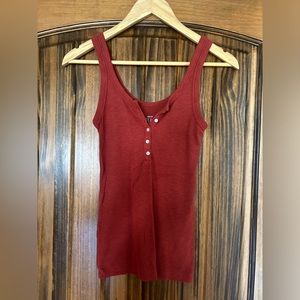 Aerie real soft ribbed henley tank top